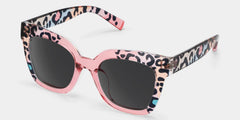 Malcolm Square PinkLeopard Glasses