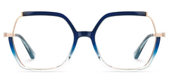 Alexia Square Blue Glasses