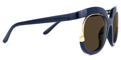 Darice Round Dark-Blue Sunglasses