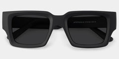 Garza Rectangle Black Glasses