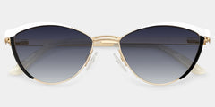 Sydney Cat Eye White Sunglasses