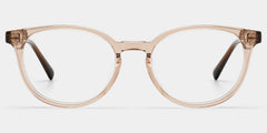 Allison Clear Brown Round Glasses