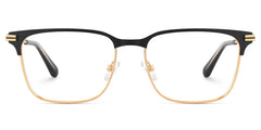 Marshall Rectangle Black Gold Glasses