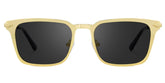 Chaney Rectangle Gold Sunglasses