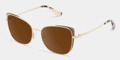 Tessa Cat eye Khaki Gold Glasses