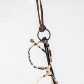 Adjustable Eyeglasses Leather Strap Alloy Ring