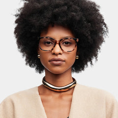 Vivienne Rectangle Pink Glasses