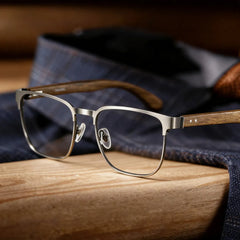 Luke Browline Silver Glasses