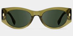 Reina Geometric Green Polarized Sunglasses