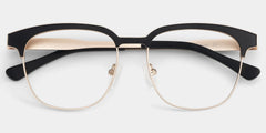 Wren Browline Black-Gold Glasses