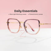Levi Geometric Grey Pink Glasses