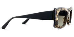 Orduno Rectangle Brown Leopard Sunglasses
