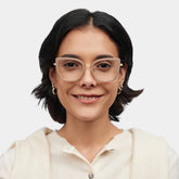 Leila Butterfly Beige Glasses