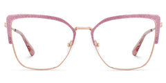 Javier Rectangle Pink Glasses