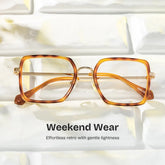 Shane Square Amber Glasses