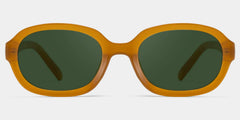 Astra Geometric Brown Polarized Sunglasses