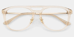 Isabelle Beige Aviator Glasses