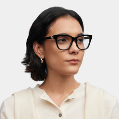 Julian Square Black Glasses