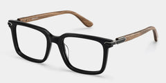 Noah Rectangle Black Glasses