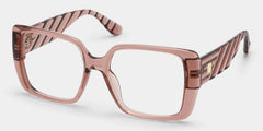 Maya Clear Brown Square Glasses