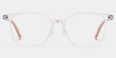 Lane Rectangle Pink Clear Glasses