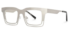 Evan Rectangle Silver Glasses