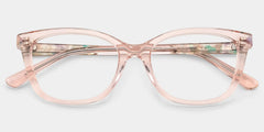 Cassia Pink Rectangle Glasses