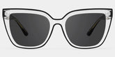 Mirta Square Black-Clear Glasses