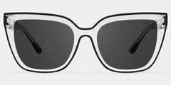 Mirta Square Black-Clear Glasses