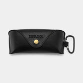 High-Quality Black Leather Eyeglass Case