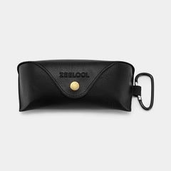 High-Quality Black Leather Eyeglass Case