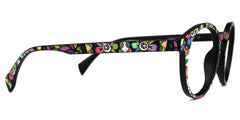 Street-Artist Round Purple-Floral Glasses