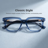 Michael Square Blue Glasses