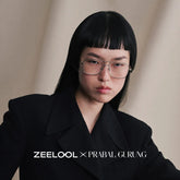 Angular rectangular aviators with a graphic edge.
