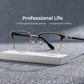 Dawson Browline Black Gold Glasses