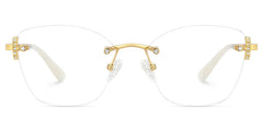 Jaxon Rectangle Gold Glasses