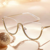 Sparkle Cateye Gold Glasses
