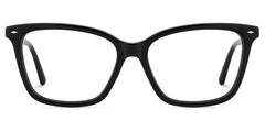Theo Rectangle Black Glasses