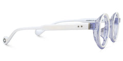 Glanton Round White Glasses