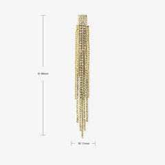 Stylish Tassel Gold Silver Needle Earrings