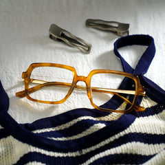 Beatrice Rectangle Yellow Glasses