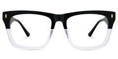 Brookins Rectangle Black Clear Glasses