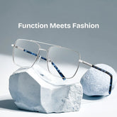 Iris Aviator Silver Glasses