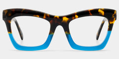 Benitez Square Blue Glasses
