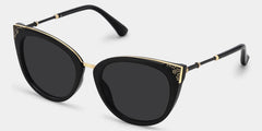 Dalton Cat Eye Black Sunglasses