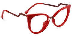 Jacqueline Cat Eye Red Glasses