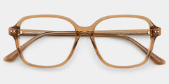 Clementine Clear Brown Square Glasses
