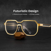 Hype Geometric Gold Glasses