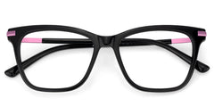 Eliot Rectangle Black Glasses
