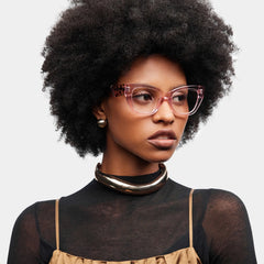 Skylar Butterfly Clear Pink Glasses
